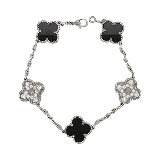 BLACK & SILVER BRACLET