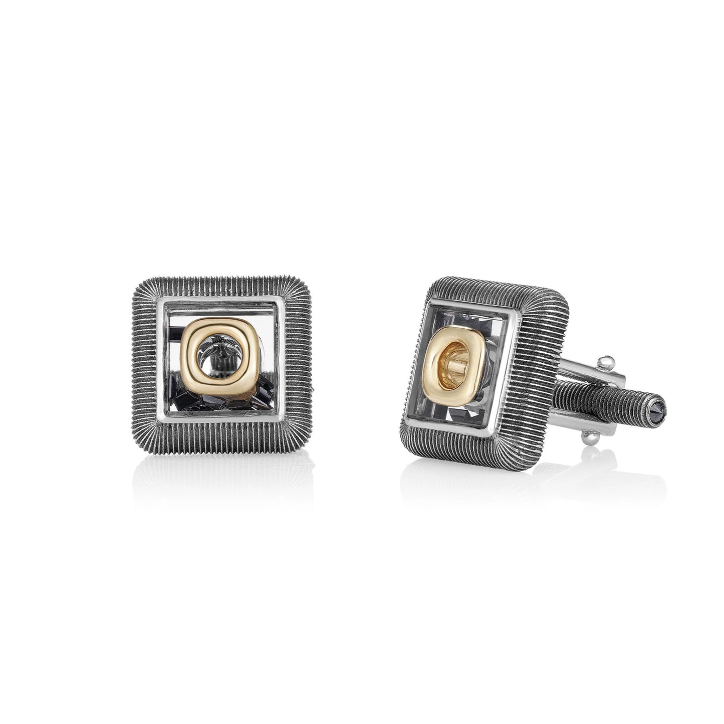 Silver/gold cufflink